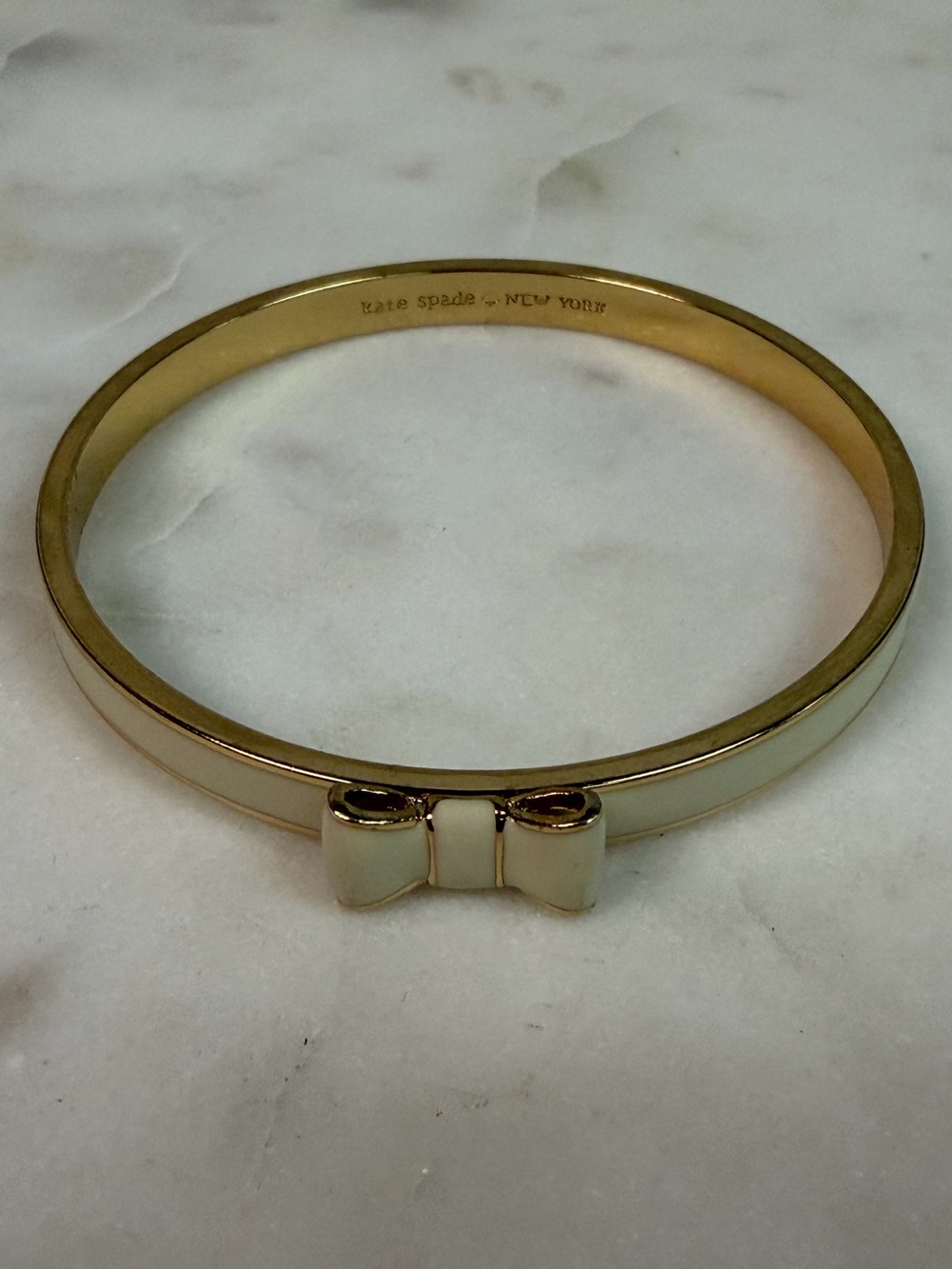Kate Spade Take A Bow Enamel Bangle Bracelet